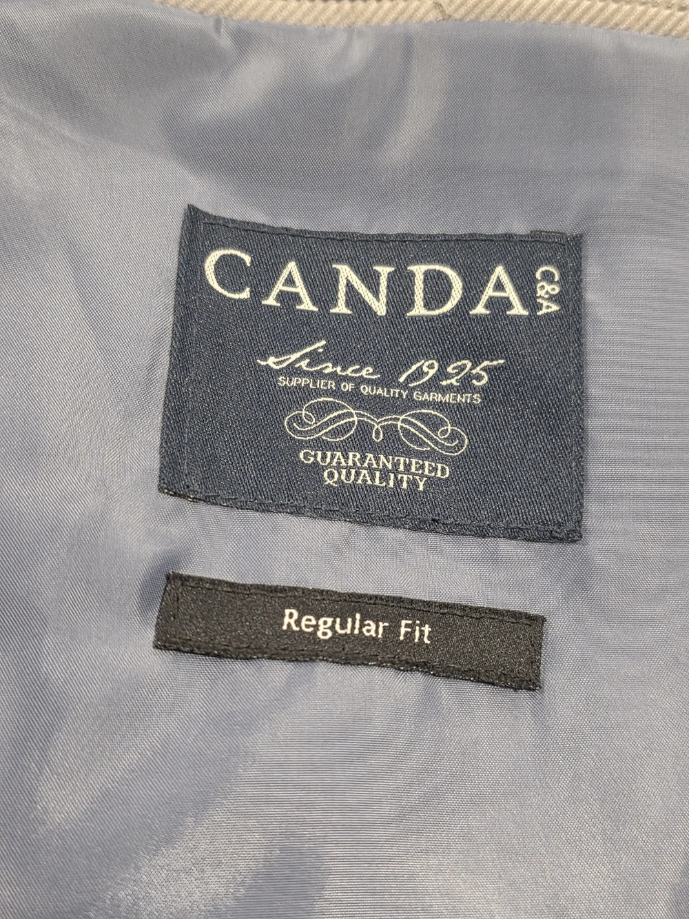 44L Men's C&A Canda European Corduroy Modern Blazer Light Gray Sport Coat